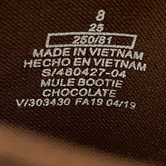 Old Navy Casual Chocolate Faux-Suede Mule Booties Block Heel Women’s Size 8 - Picture 10 of 10